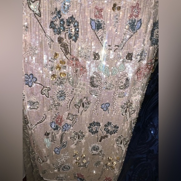 Mac Duggal 93535 NWT Evening Sequin/Beaded Floral Midi - Picture 10 of 16